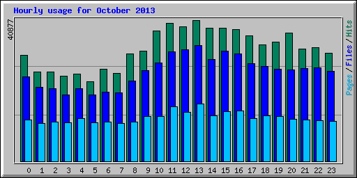 Hourly usage for October 2013